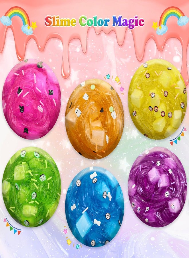 Funewest Halloween Slime Kit for Girls Boys Ages 8-12, Non Sticky Fluffy Slimes for Kids, Halloween Party Favors & Goodie Bags for Girls Boys Ages 8-12 - Image 2